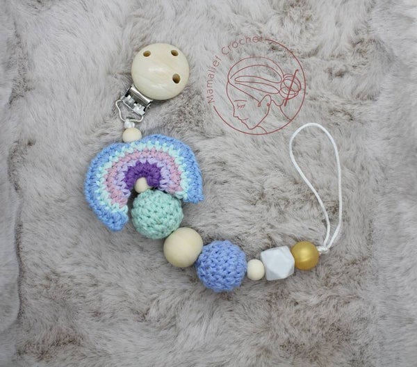 Speenkoord Regenboog goud