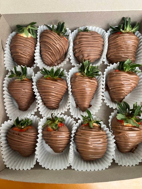 Milk Chocolate dipped strawberries