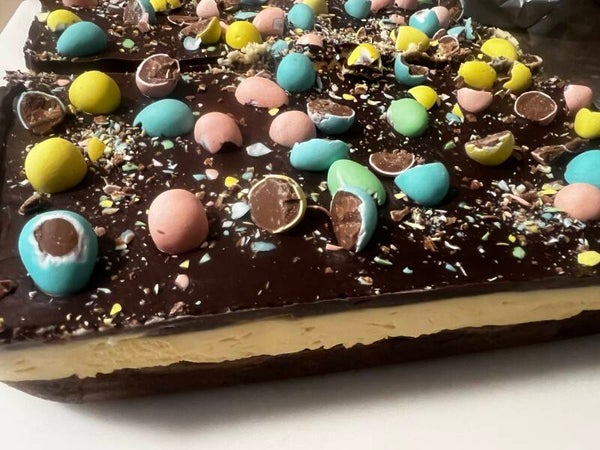 Mini egg Nanaimo Brownie