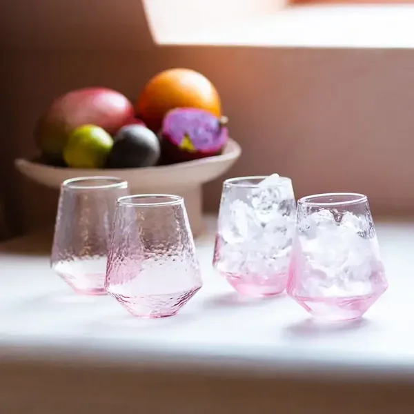 Claude Vattenglas | 4-pack | Rosa