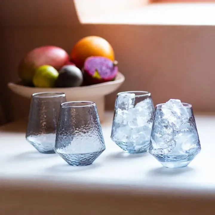 Claude Vattenglas | 4-pack | Grå
