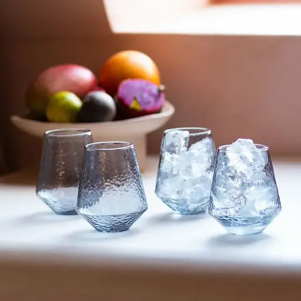 Claude Vattenglas | 4-pack | Grå