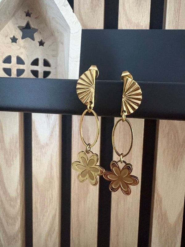 Boucle d oreille fleur