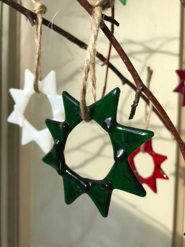 Set van 4 kerst sterren mini