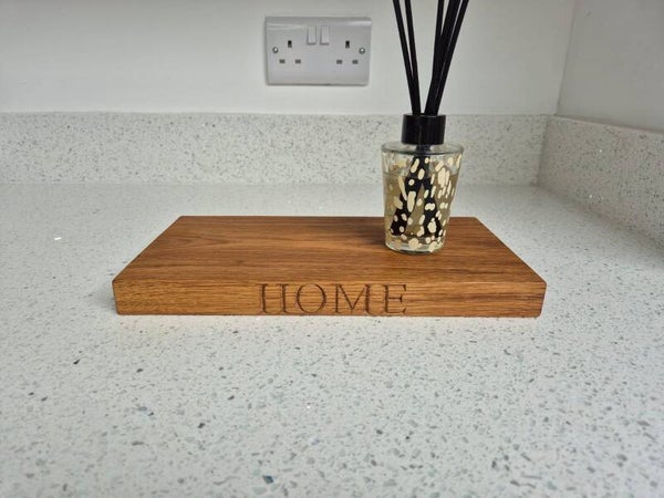 'HOME' Oak Board.