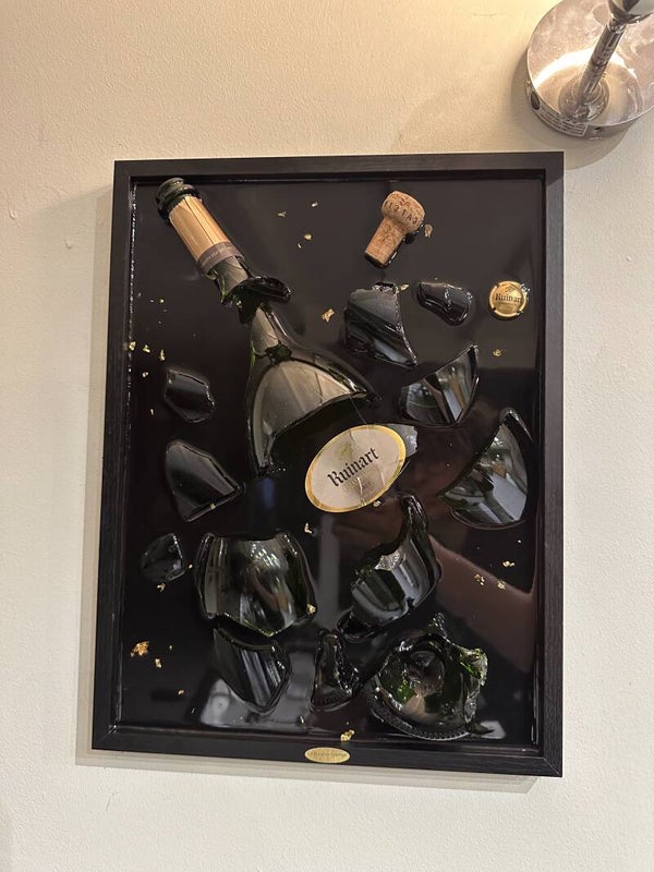 Tableau Bouteilles Fragmentées Ruinart