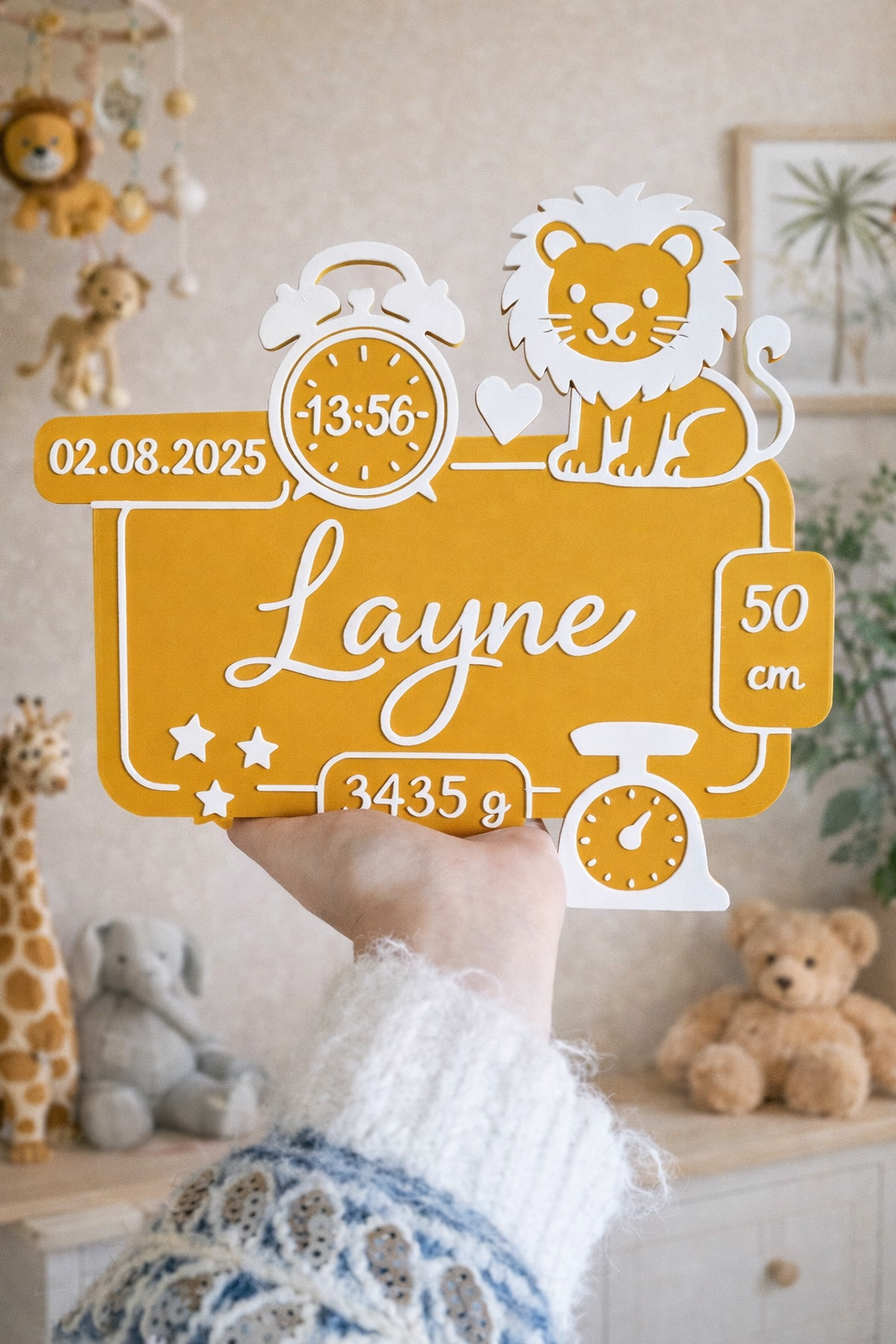 3D Print Naam/Geboorte Bordje