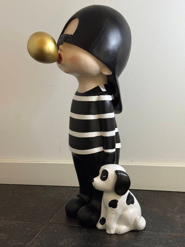 Jongen bellenblaas groot