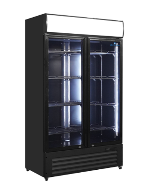 UNNINOX - 2-türiger Glaskühlschrank 900L – Professionell