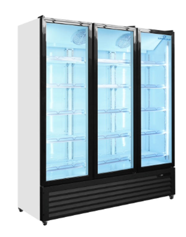 UNNINOX - 3-türiger Glaskühlschrank 1160L – Professionell