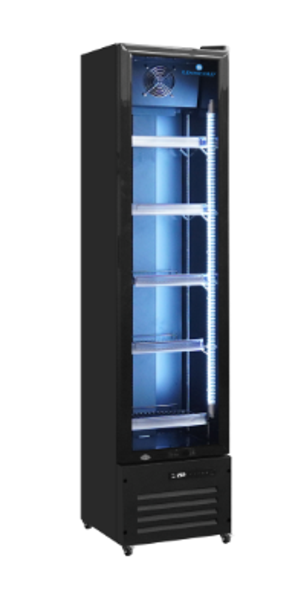 UNNINOX - Eintüriger Display-Kühlschrank – Slim Modell 164L