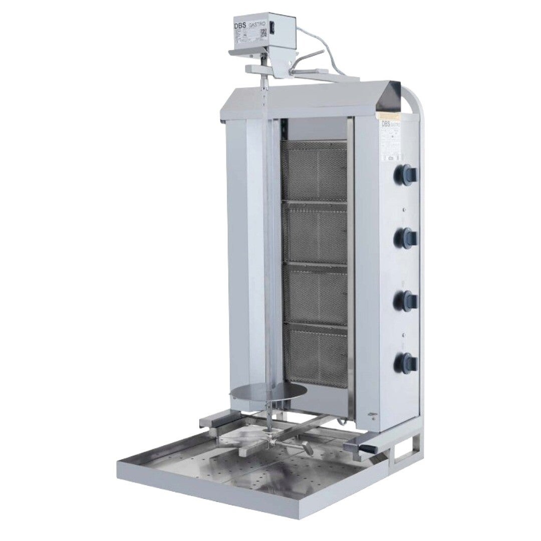 DBS 4´er Dönergrill DMUK 104 mit Schiene und Oben Motor