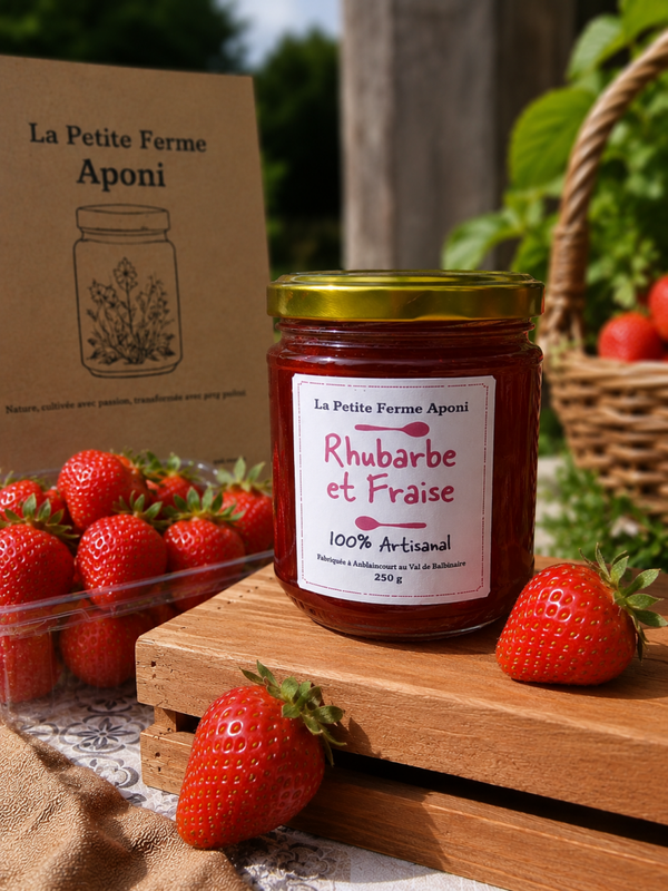 Confiture Fraise & Rhubarbe Maison 🍓🌿