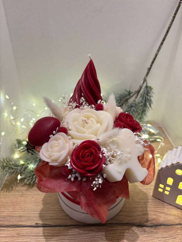 Bouquet Éternel de Noël - Fleur de coton