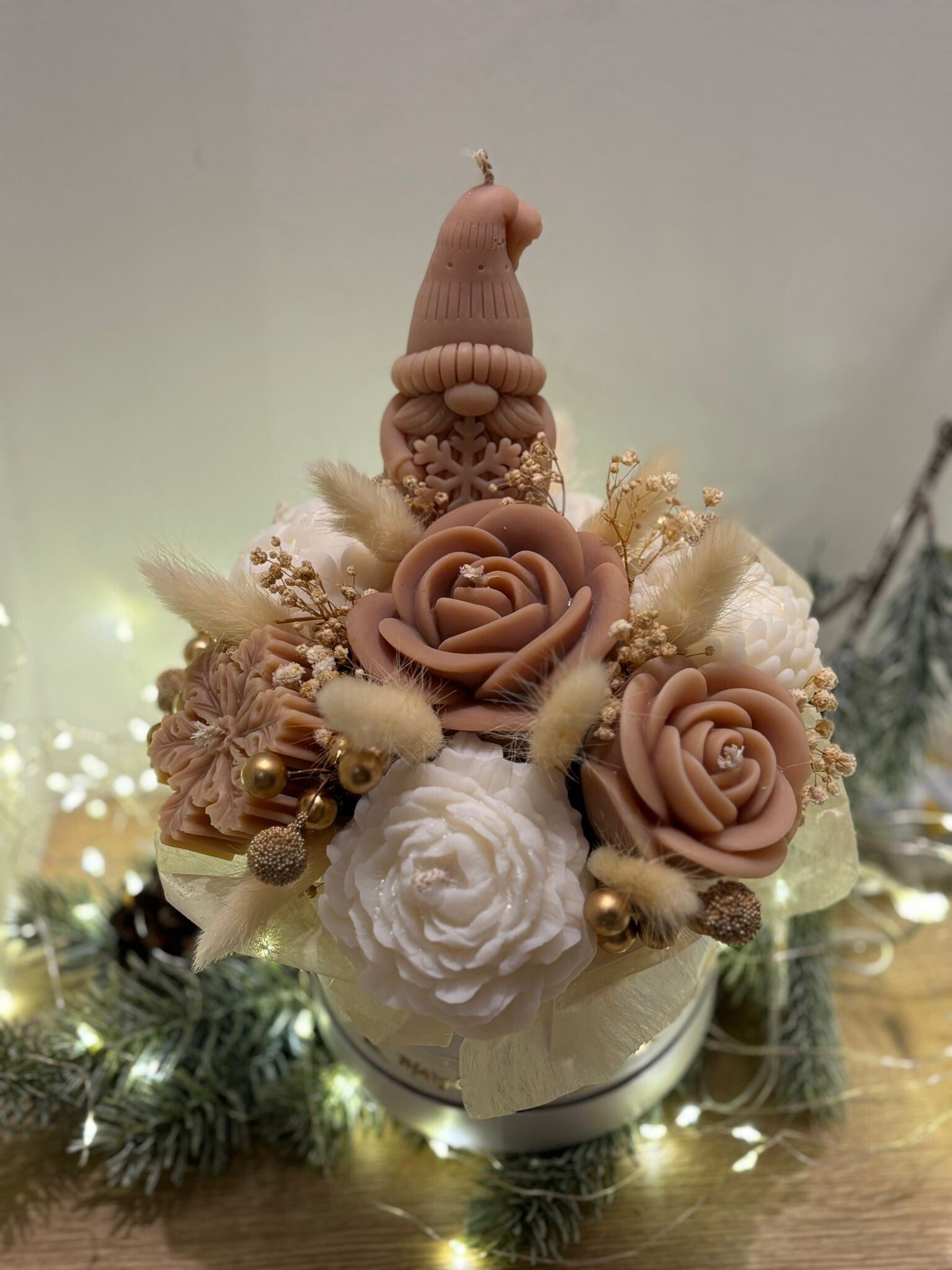 Bouquet de Noël - Fleur de coton
