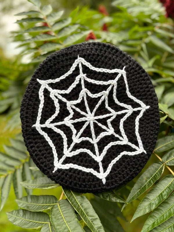 BÉRET « SPIDER WEB » - NOIR ET BLANC