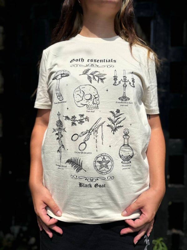 T-SHIRT "GOTH ESSENTIALS" - ECRU