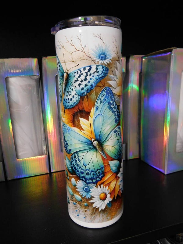 Blue Butterfly Tumbler