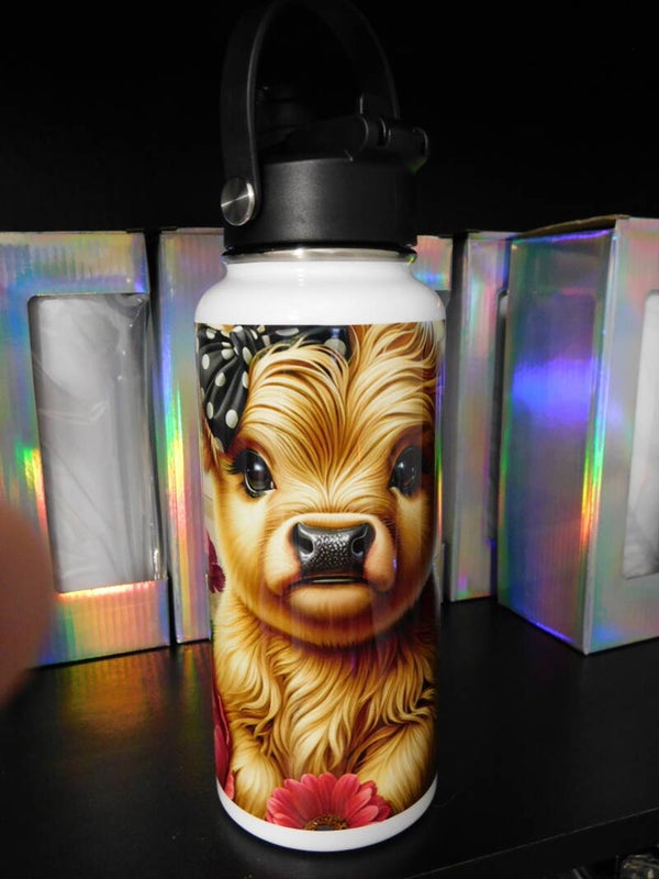 Highland Cow 32 oz Waterbottle