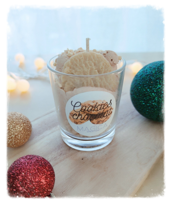Bougie chantilly parfumée Cookies Chocolat