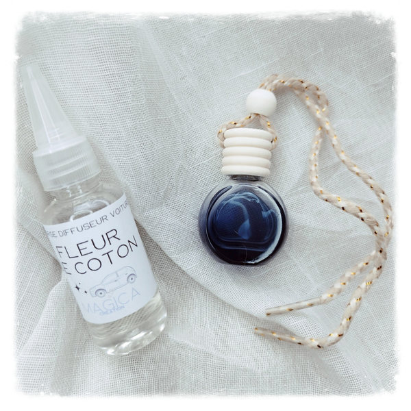 Pack Diffuseur voiture fiole Bleue