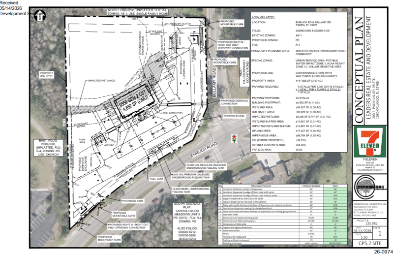 Bellamy Road, Tampa 7 Eleven Plan