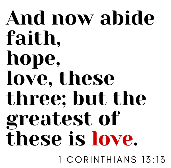 "1 Corinthians 13:13" t-shirt