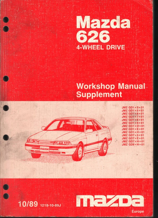 4-wheel drive workshop manualsupplement