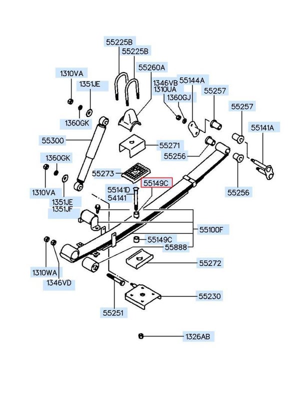Kraag bladveer achter 55145-43000
