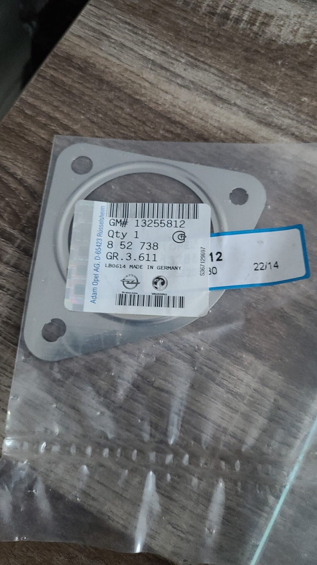 Uitlaat pakking 13255812