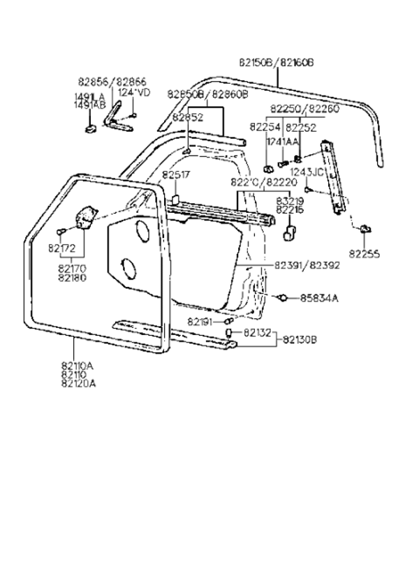 Portierrubber dakrand 82160-28000