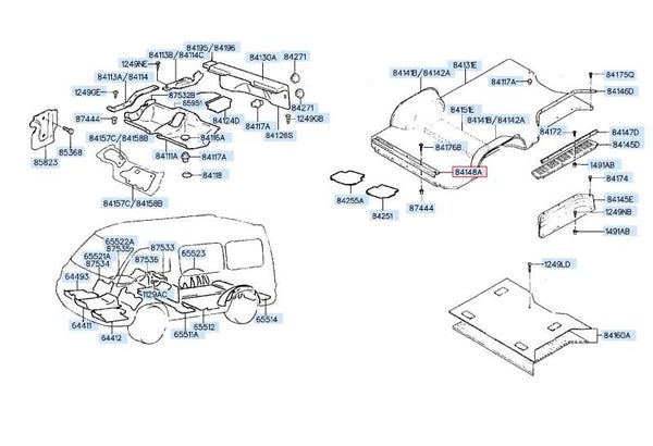 Strip laadruimte 84148-43020