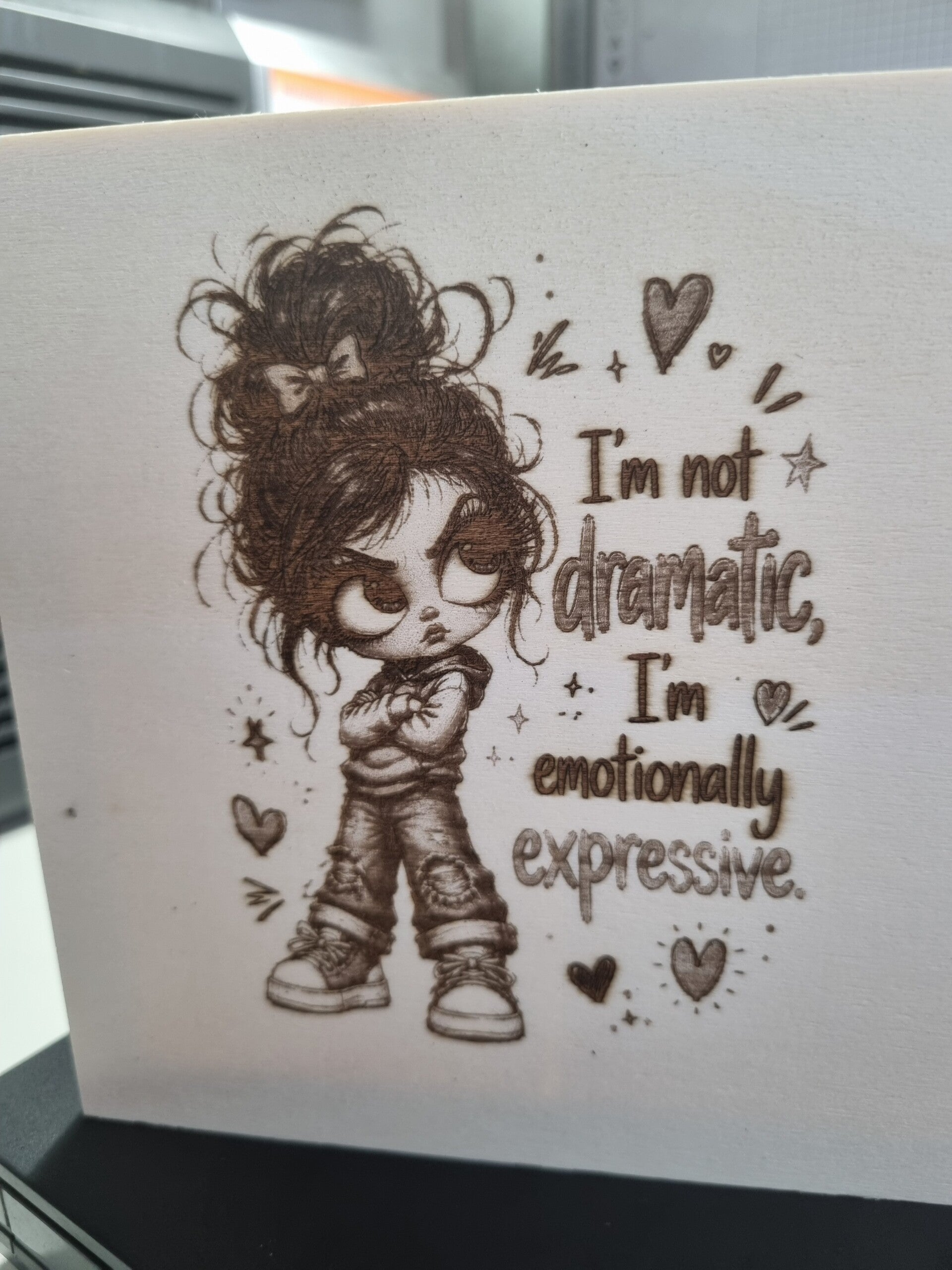 "I'm not dramatic"-Cute girl Engraved Plaque