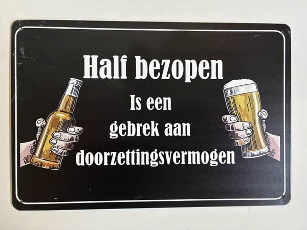 wandbord half bezopen