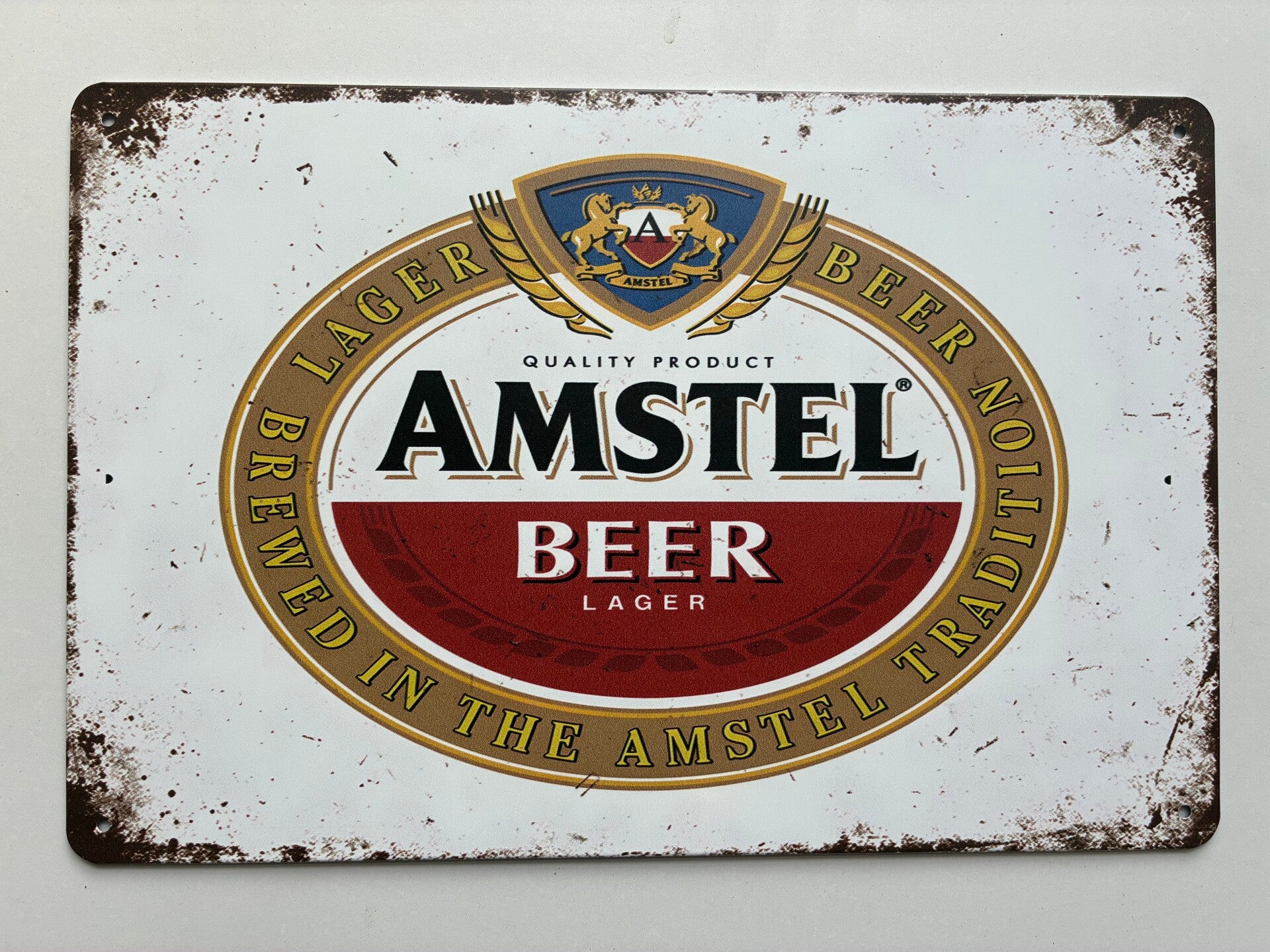 wandbord amstel bier