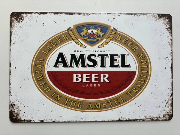 wandbord amstel bier