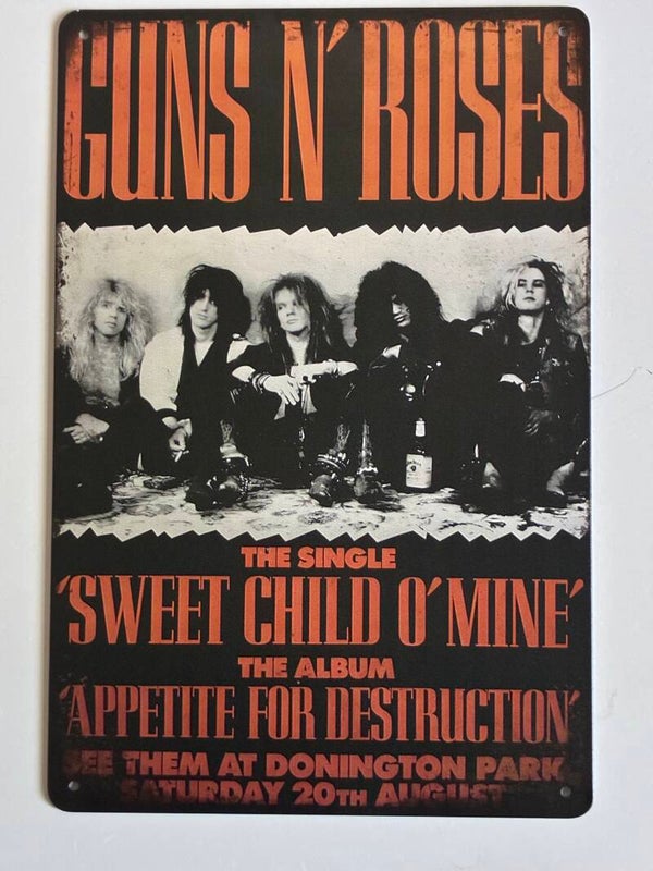 wandbord guns n roses