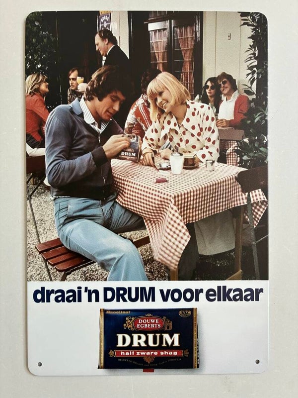 oude reclame drum
