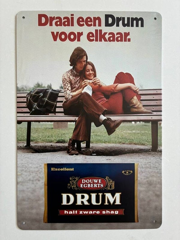 oude reclame drum