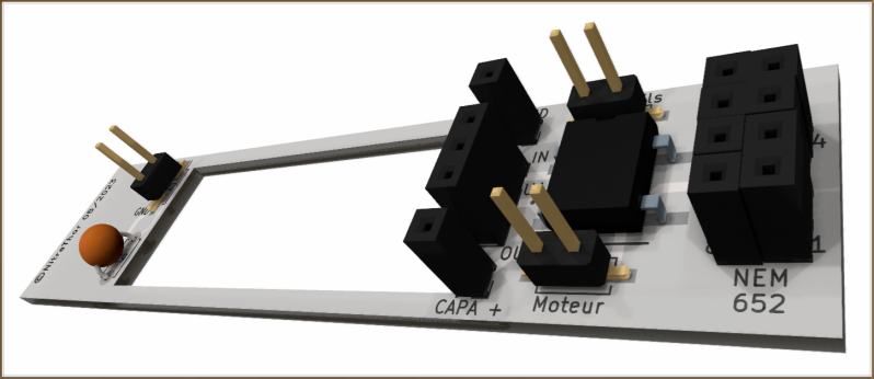 Vue 3D du circuit imprimé LOCAM-N