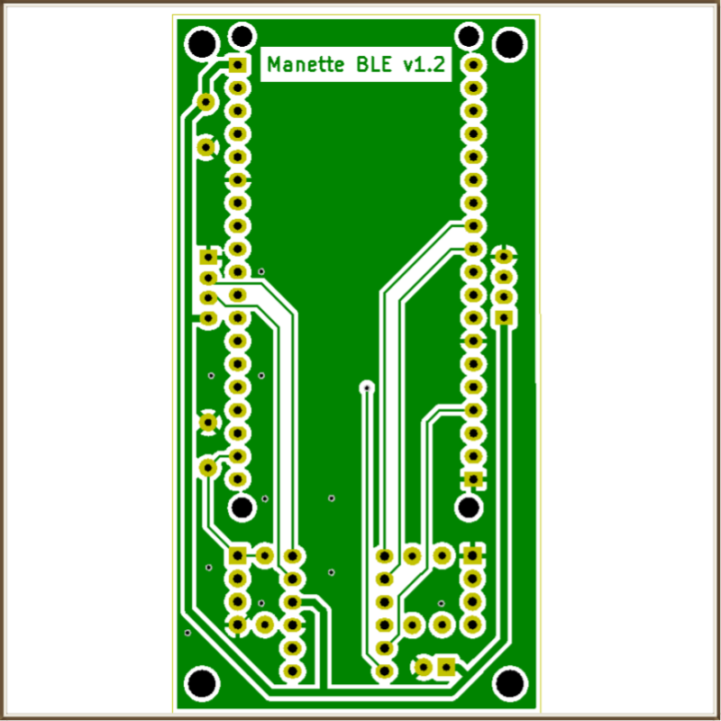 Face cuivre dessous du module de manette BLE