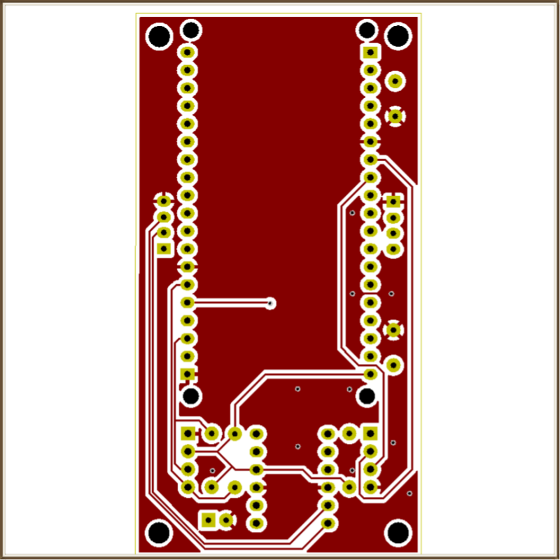 Face cuivre dessus du module de manette BLE