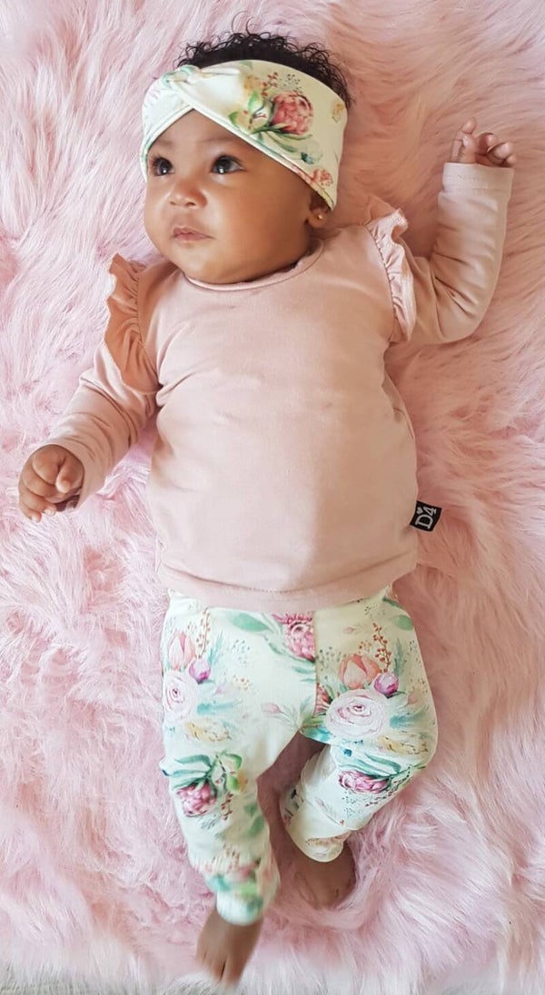 Ruffle shirt powder pink