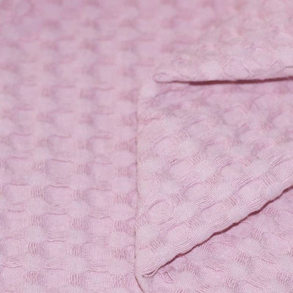 Aankleedkussenhoes wafelstof lichtroze