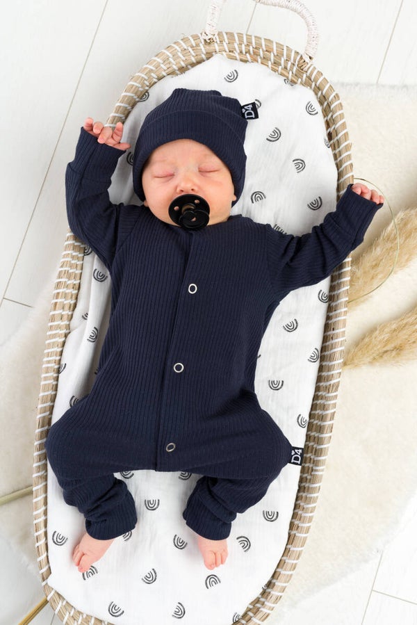 Boxpakje tricot rib Navy