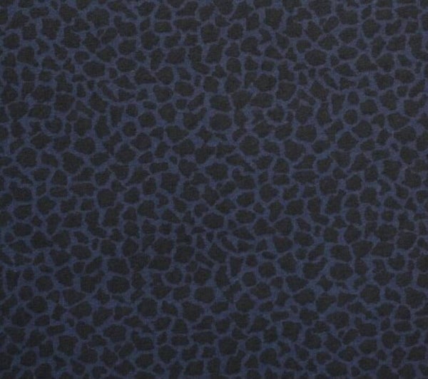 French terry leopard blue
