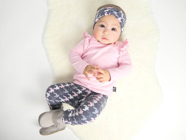 Setje Houndstooth pink