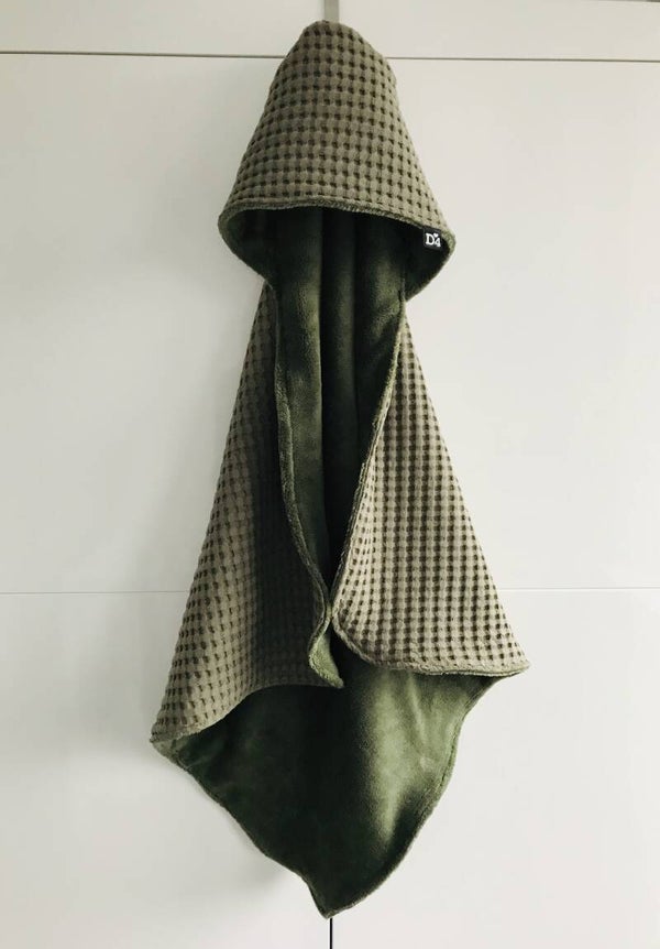 Omslagdoek Wafel/Teddy Khaki