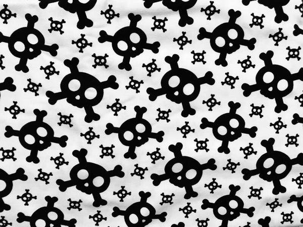 Broekje skulls white/black