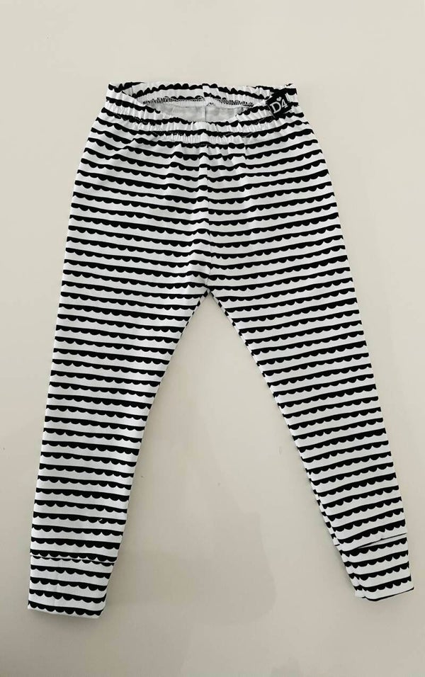 Cuff legging Wavy black/white